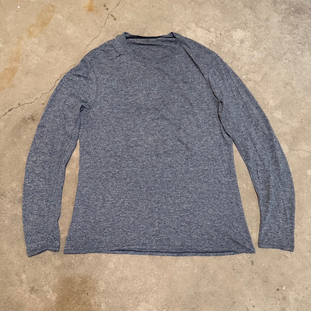 Lululemon Metal Vent Tech Shirt Mens XL Blue Heather Long Sleeve Training Top